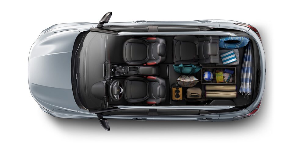 Configuración de asientos para viajes de la nueva Chevrolet Groove 2025