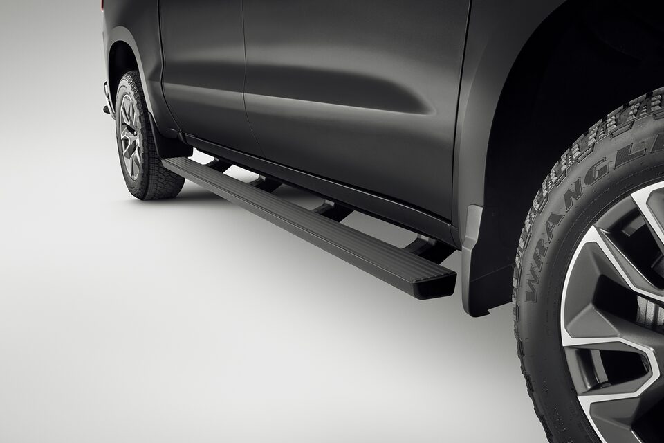 Estribo rectangular de trabajo en negro para Chevrolet Cheyenne ZR2 BISON 2025, camioneta pickup