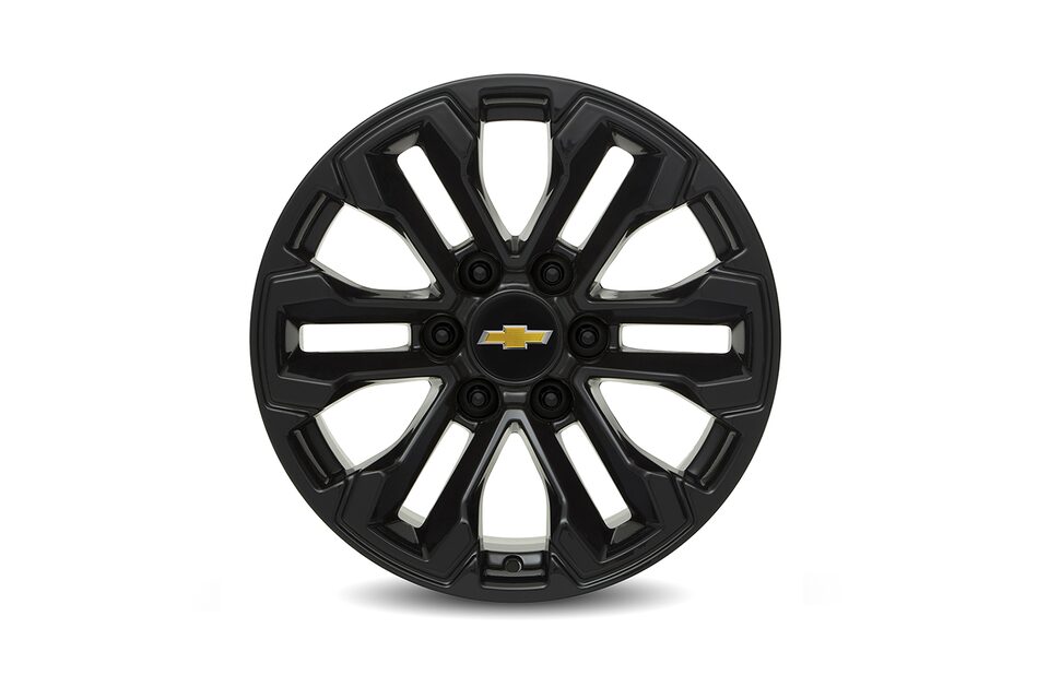 Rin de aluminio de 22 en negros de 6 brazos para Chevrolet Cheyenne ZR2 BISON 2025, camioneta pickup