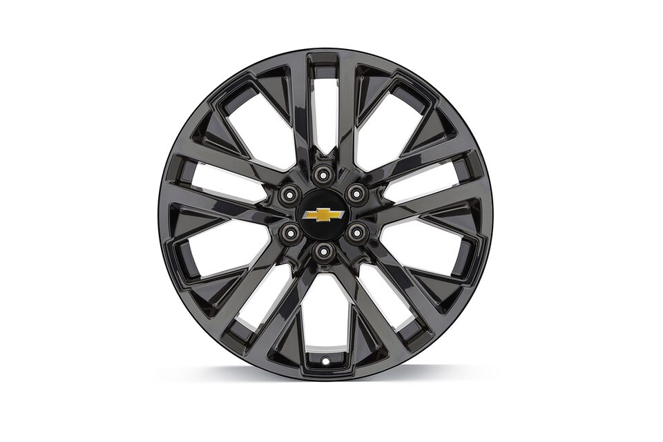 Rin de aluminio 5 brazos y 22 pulgadas en negro brillante para Chevrolet Cheyenne ZR2 BISON 2025, camioneta pickup