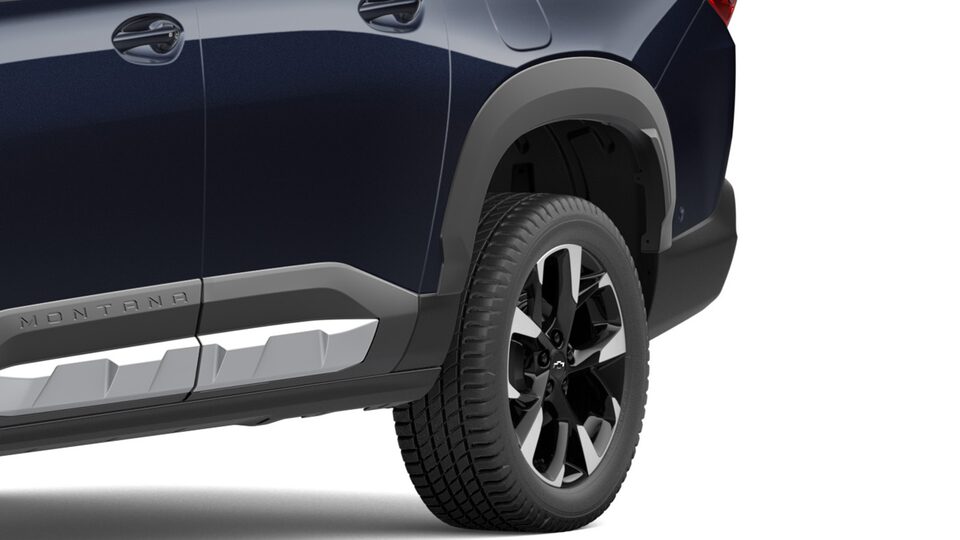 Fender flares para complementar el aspecto de los neumáticos de tu pickup compacta Chevrolet Montana 2025