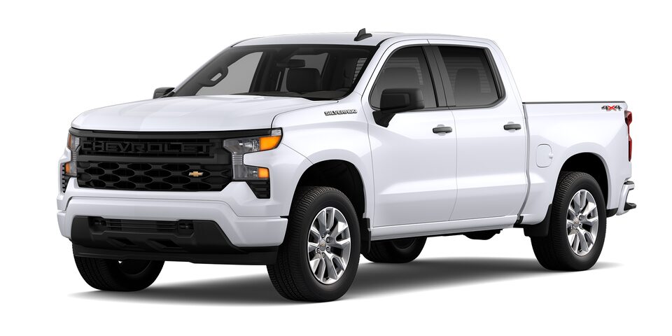 Chevrolet Silverado Turbo 2025, camioneta de trabajo en color blanco